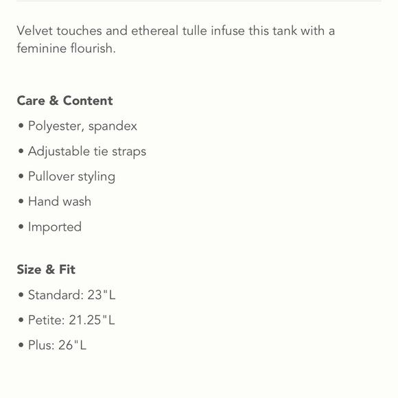 Anthropologie Black Velvet Tulle Tank - Picture 7 of 7